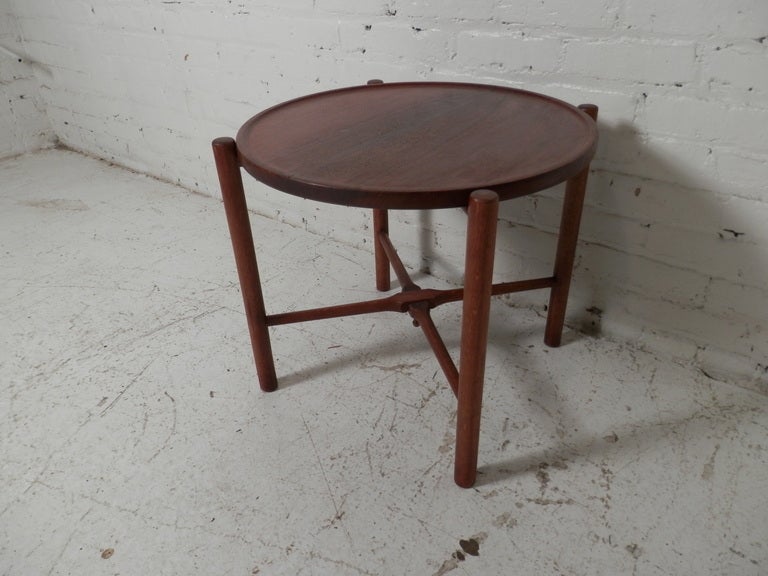 Danish Side Table w/ Serving Tray By Hans Wegner at 1stdibs