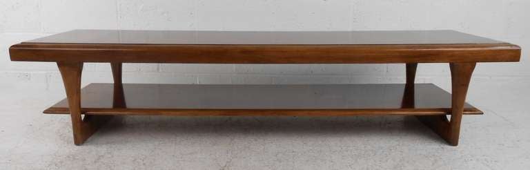 Vintage Lane Altavista coffee table in walnut. Please confirm item location (NY or NJ) with dealer.