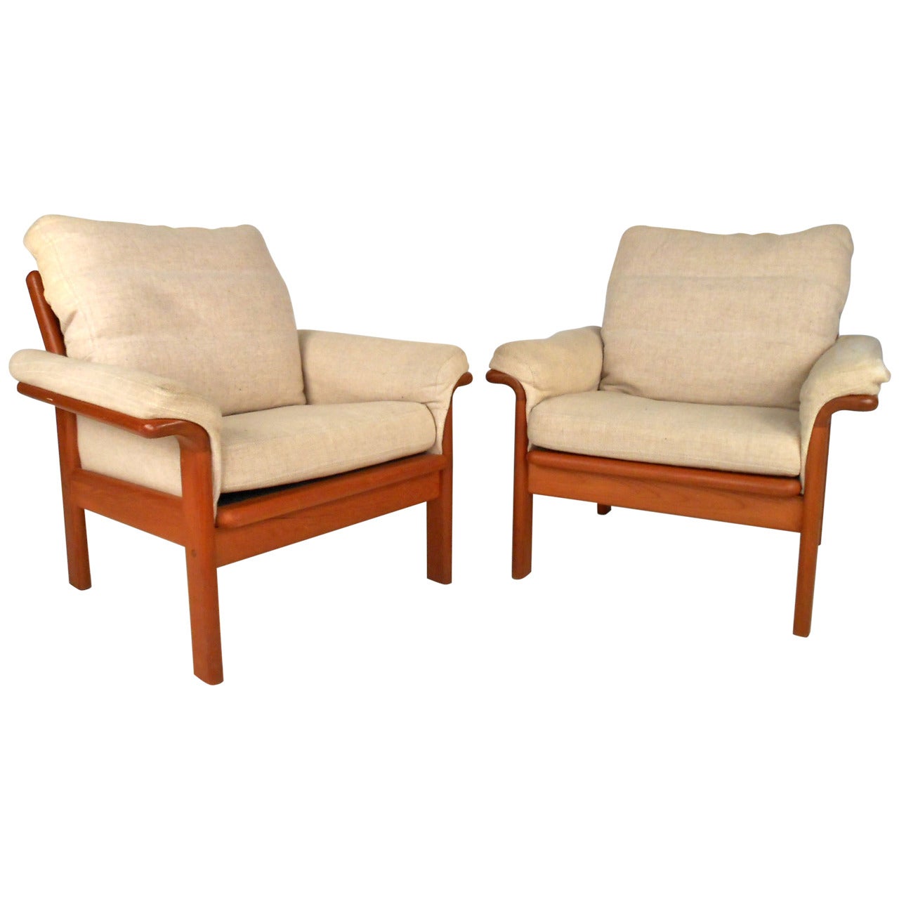 Pair of Beautiful Mid-Century Modern Danish Teak Armchairs