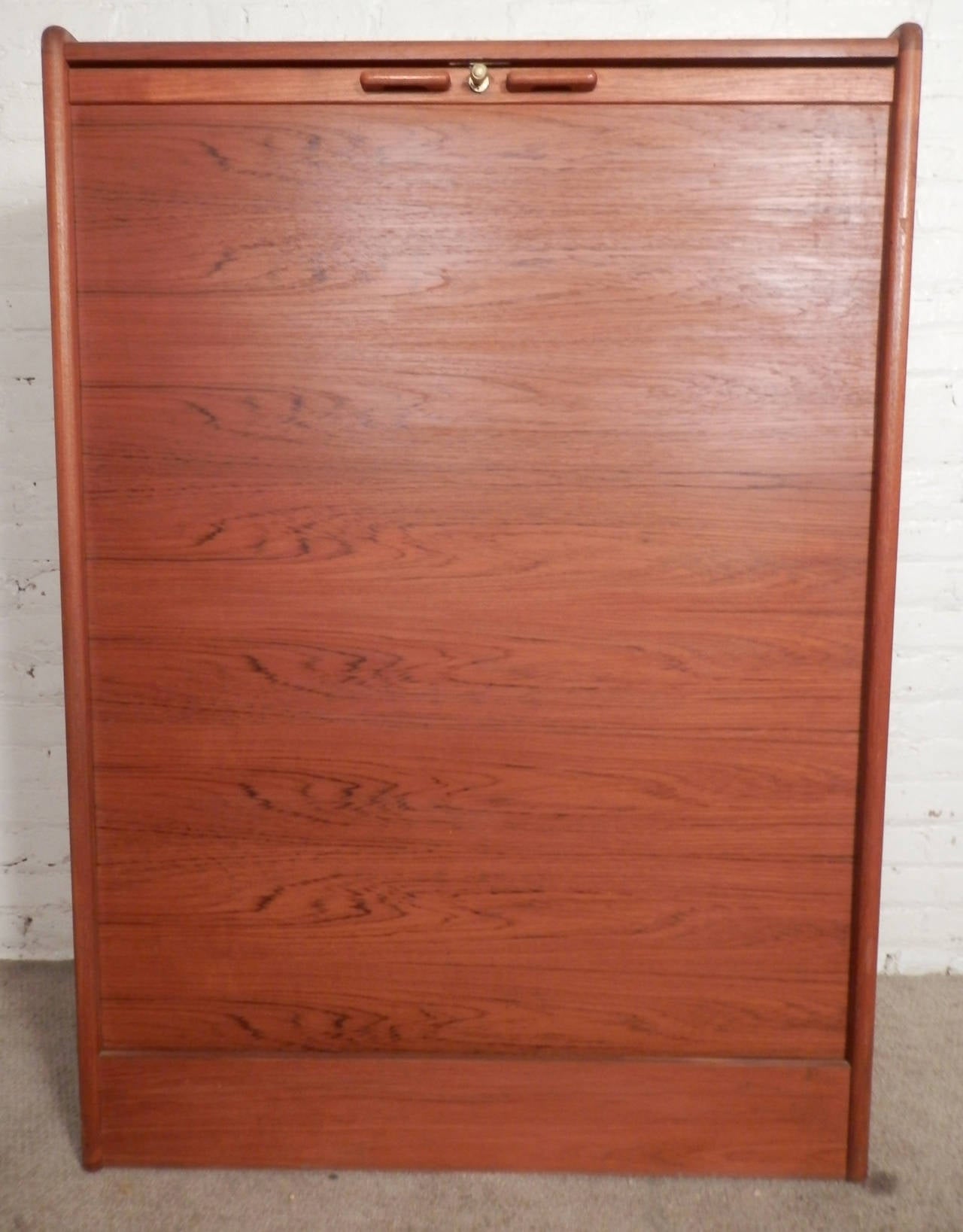Danish Extremely Unusual Mid-Century Dresser w/ Tambour Front