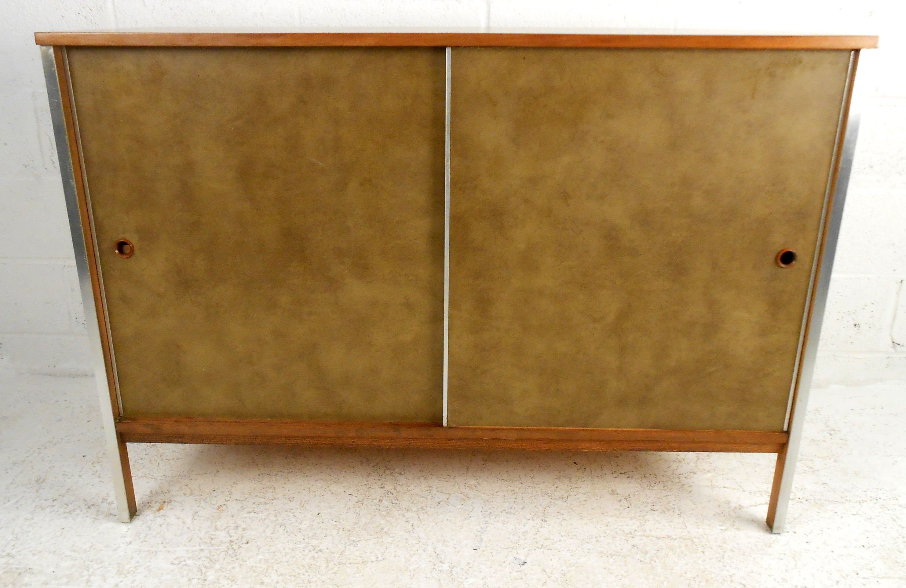 Paul McCobb Calvin Group Mid-Century Sliding Door Cabinet
