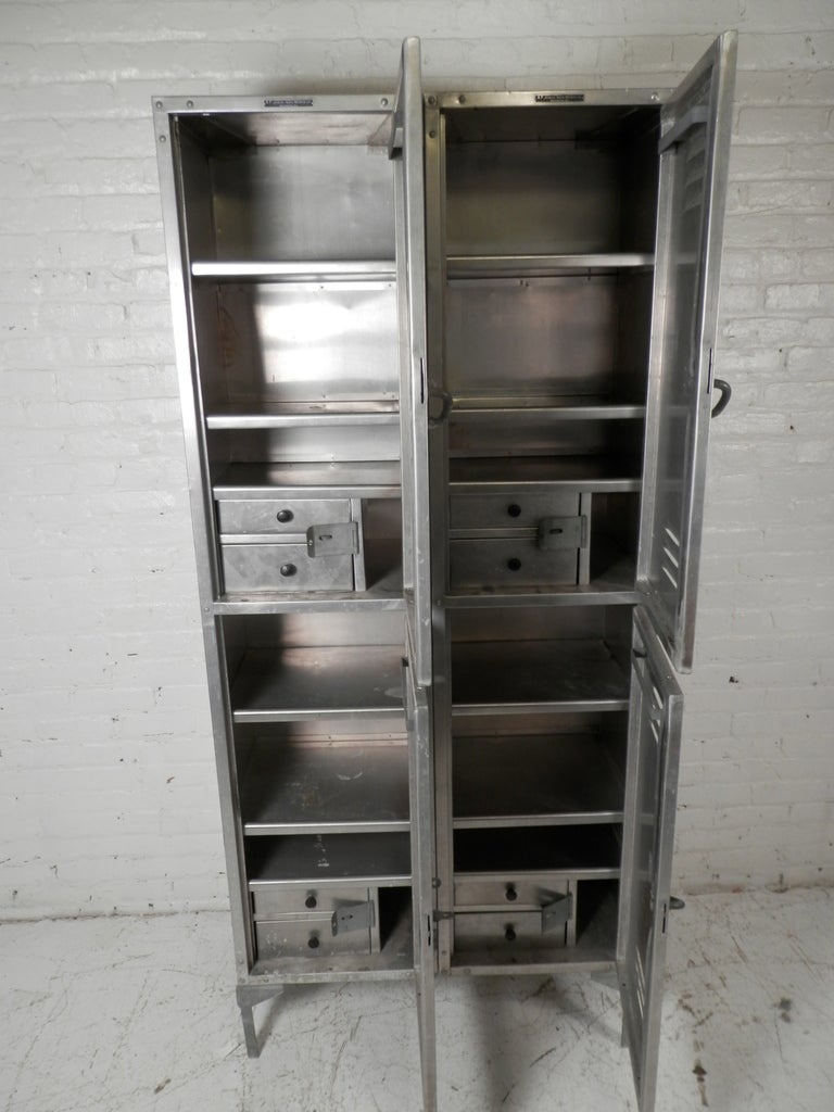 Impressive Industrial Metal Locker w/ Compartments In Excellent Condition In Brooklyn, NY