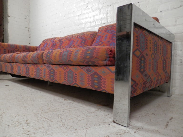 Milo Baughman Style Sofa by Selig 1