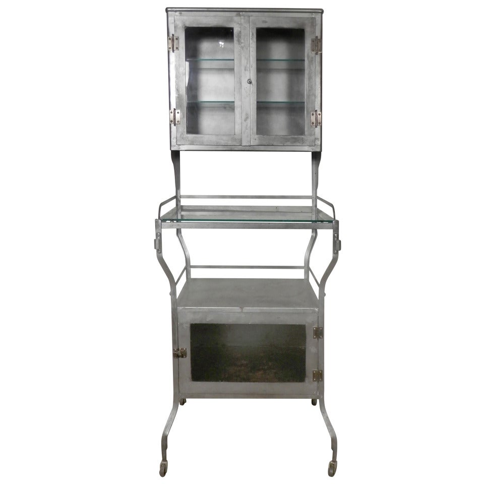 Early 20th Century Medical Cabinet w/ Glass