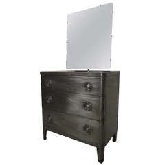 Retro Spectacular Metal Dresser By Norman Bel Geddes For Simmons