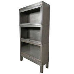 Vintage Stackable Metal Barrister Bookcase by Globe Wernicke