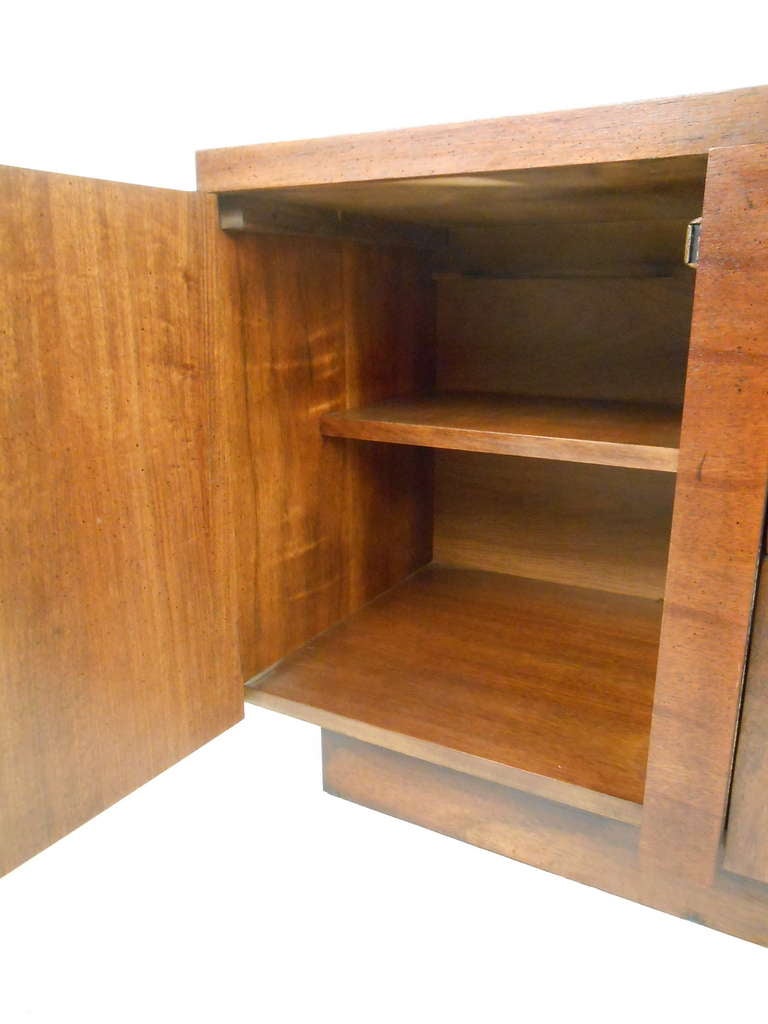 Walnut Mid Century Modern Lane Brutalist China Cabinet/Server