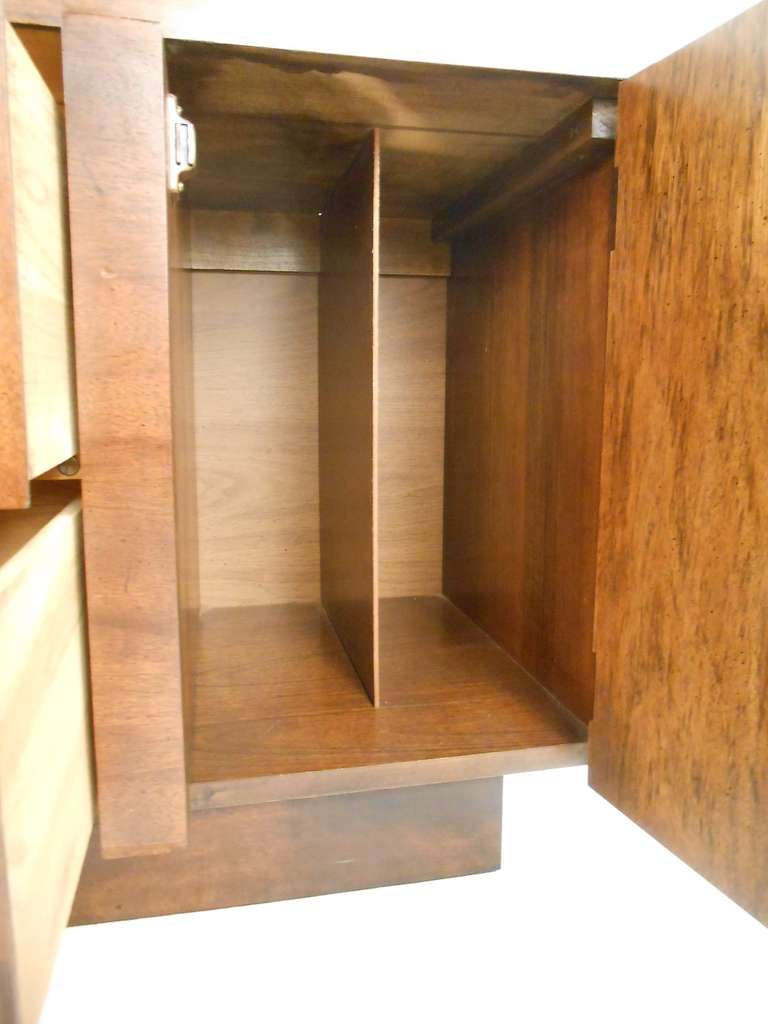 American Mid Century Modern Lane Brutalist China Cabinet/Server