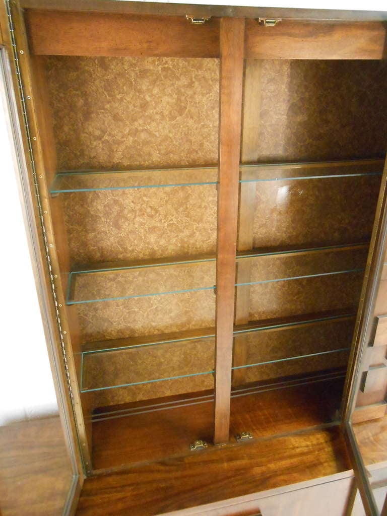 Mid Century Modern Lane Brutalist China Cabinet/Server 1