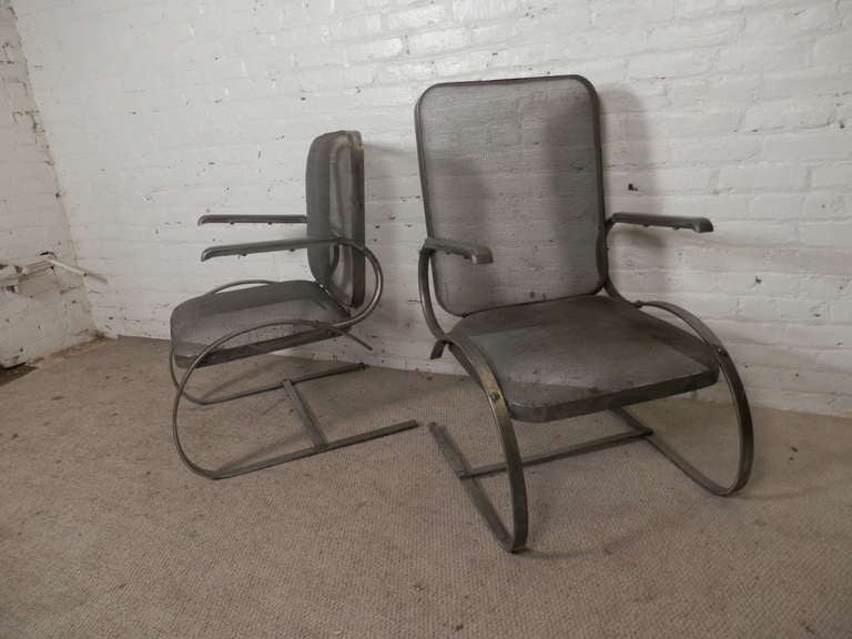 outdoor metal spring chairs