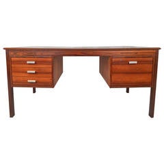 Unique Mid-Century Modern Rosewood Executive Desk
