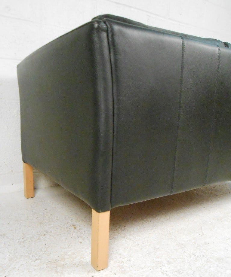 danish modern leather sofa