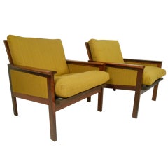 Pair of Danish Rosewood Lounge Chairs 6