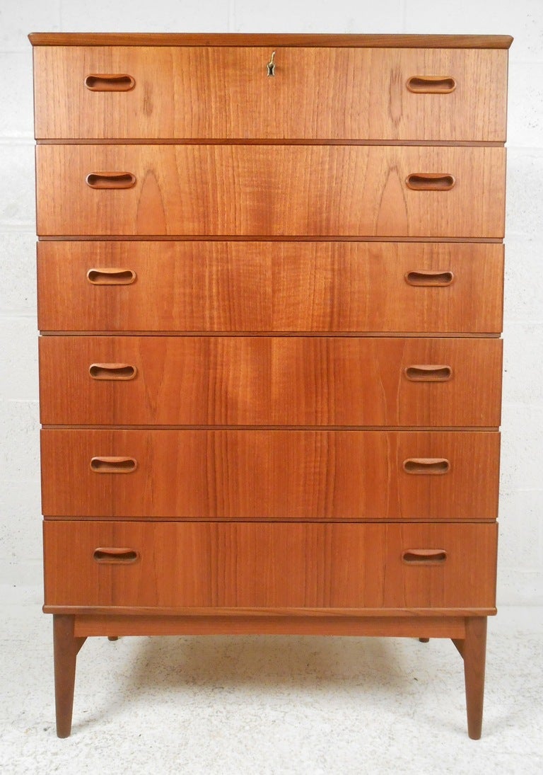 Teak Highboy Dresser