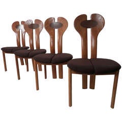 Wonderful Danish Chairs w/ Unusual Form