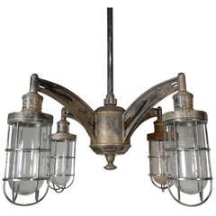Vintage Industrial Metal Handing Lamp