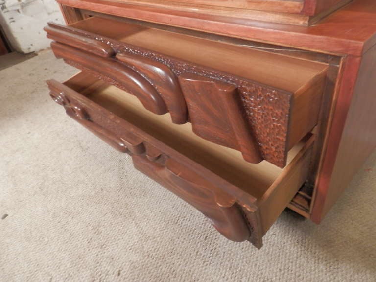 Tall Six-Drawer Dresser with Sculpted Front by Pulaski 1