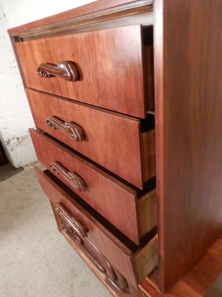 Tall Six-Drawer Dresser with Sculpted Front by Pulaski 2