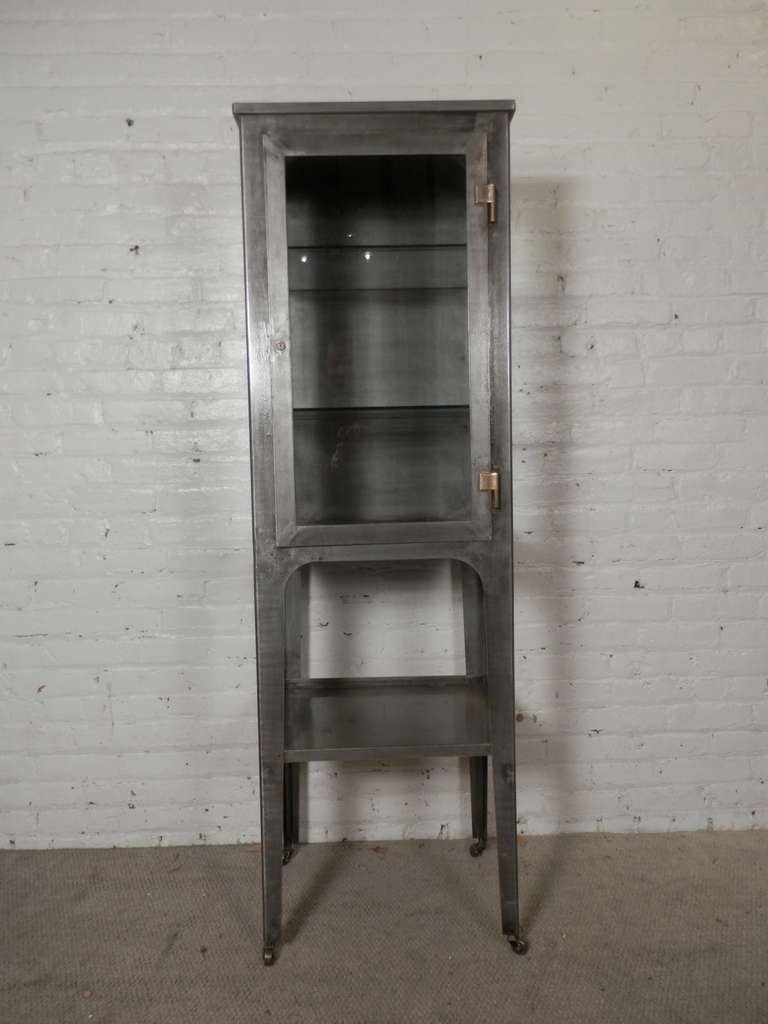 vintage metal apothecary cabinet