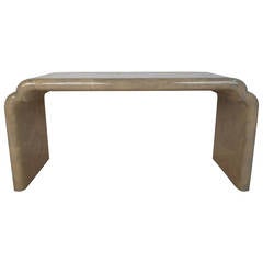 Unique Mid-Century Modern Karl Springer Style Console Table Unique Mid-Century Modern Karl Springer Style Console Table