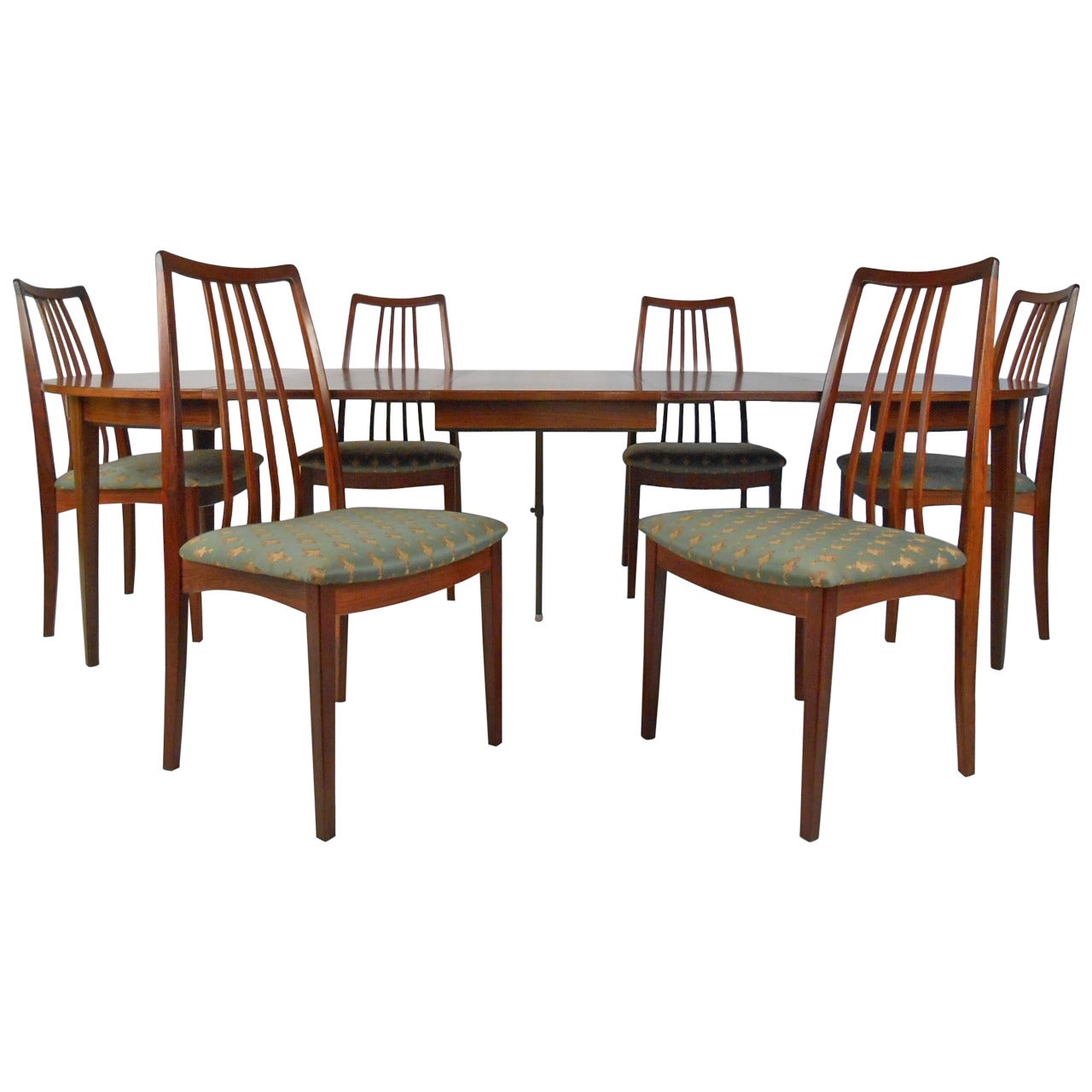 Omann Jun Rosewood Dining Table and Chairs, c. 1959 For Sale