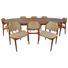  Arne Vodder Teak Dining Set with Eight Chairs for Sibast