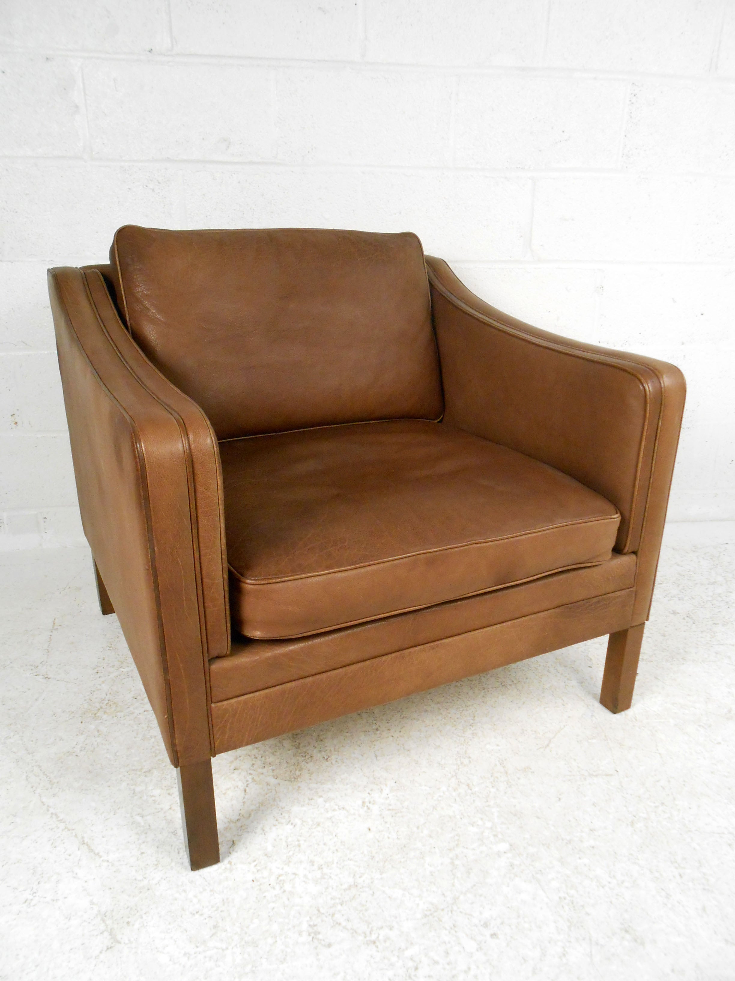 Mid-Century Leather Club Chair 