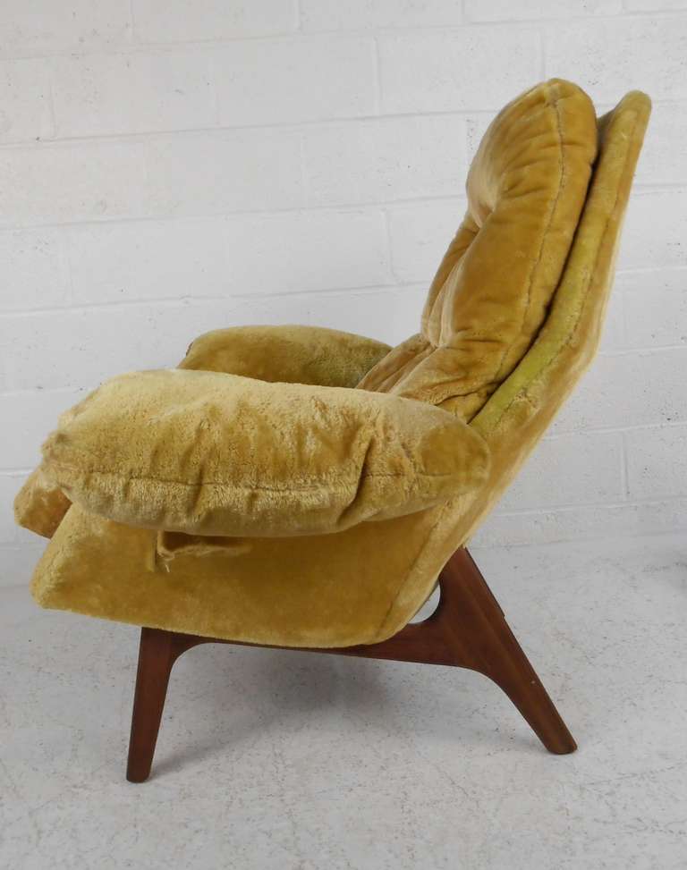Mid-Century Modern Adrian Pearsall Lounge Chair with Ottoman
