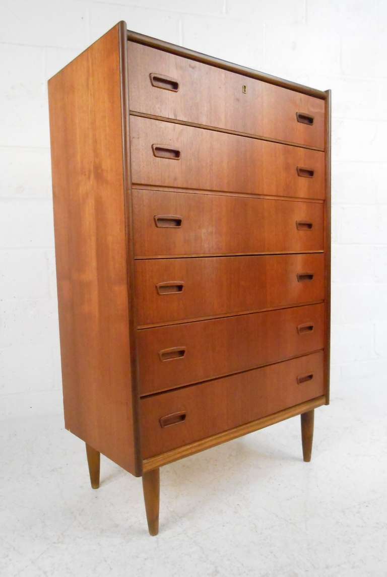 Danish Teak Highboy Dresser