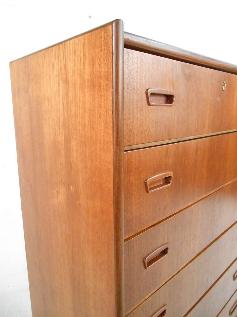 Danish Teak Highboy Dresser at 1stDibs