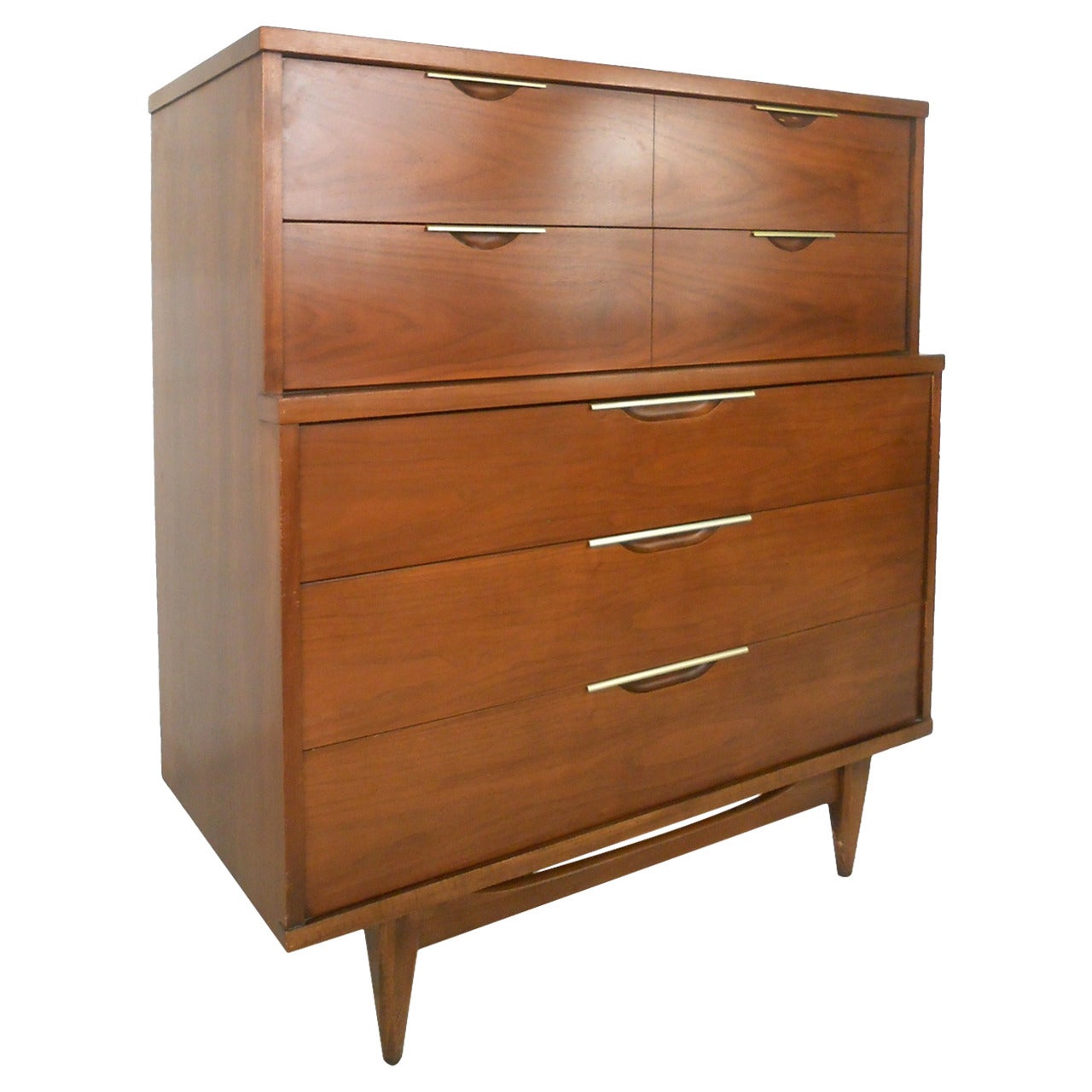 Unique Mid-Century Modern Tableau Highboy Dresser by Kent Coffey