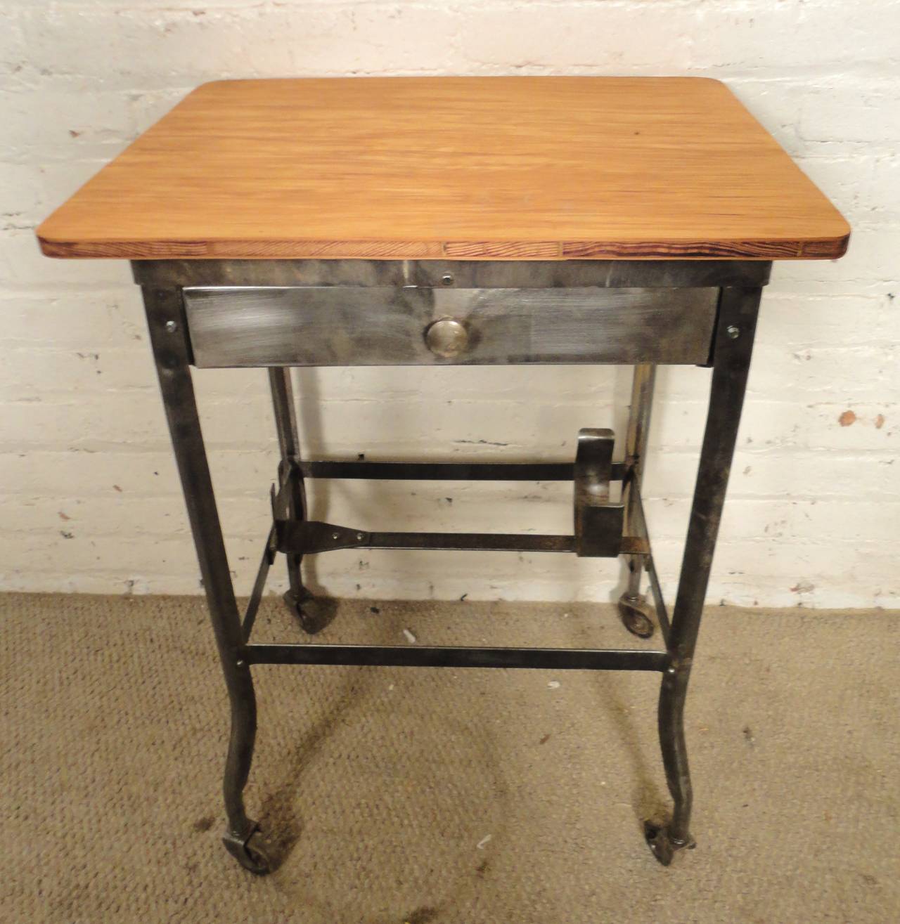 American Refinished Industrial Medical Rolling Table