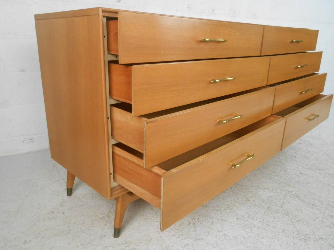 Beautiful MidCentury Modern Maple RWay Dresser For Sale at 1stDibs