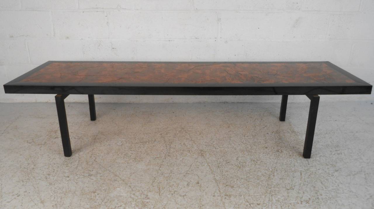 hammered copper coffee table