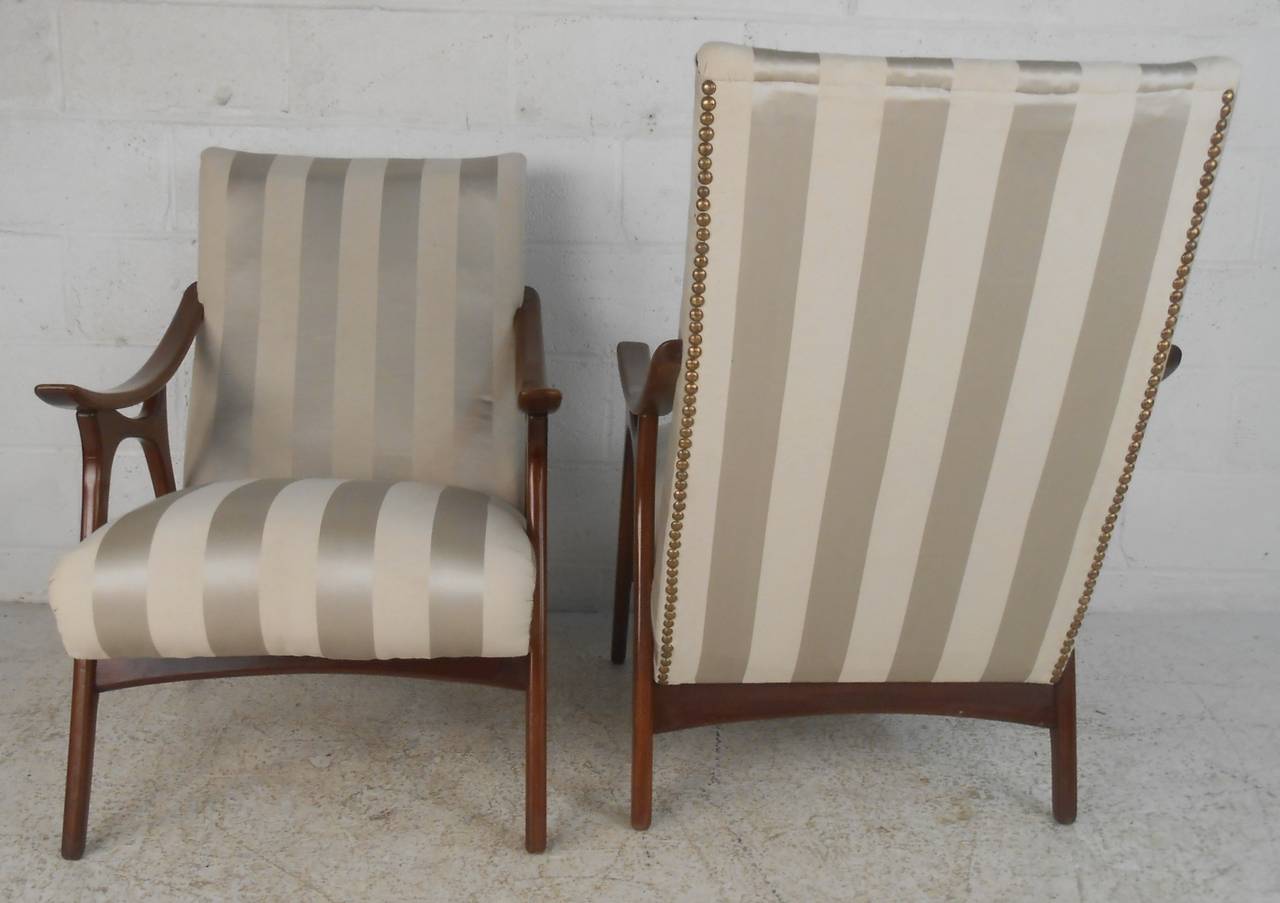 Mid-20th Century Sculptural Vintage Mid-Century Modern Armchairs For Sale