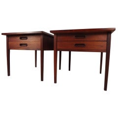 Mid Century American Walnut End Tables