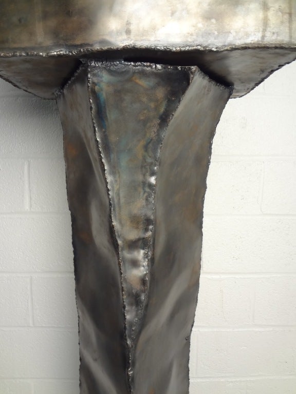 Handcrafted Welded Metal Floor Clock For Sale 1