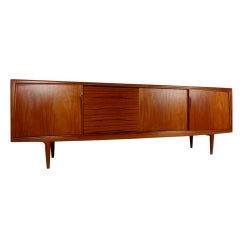 Large Danish Modern Teak Credenza