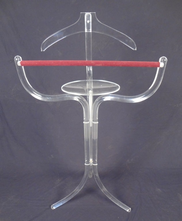 Mid-Century Modern Mens Lucite Valet Stand