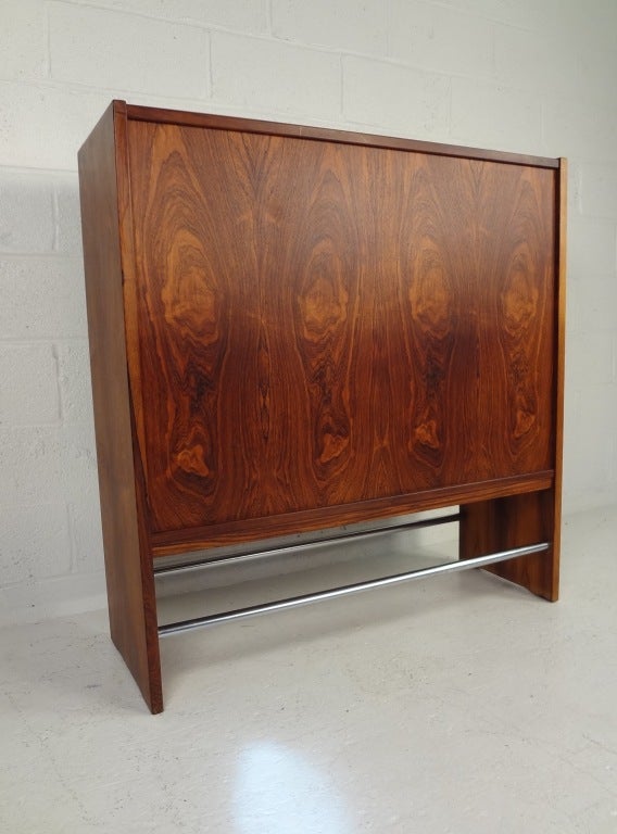 Danish Modern Rosewood Bar and Stools by Erik Buck