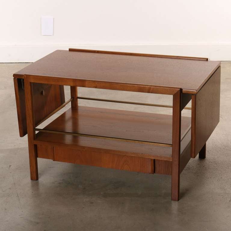 Mid-20th Century Drop Leaf Cocktail Server Table for Drexel by John Van Koert