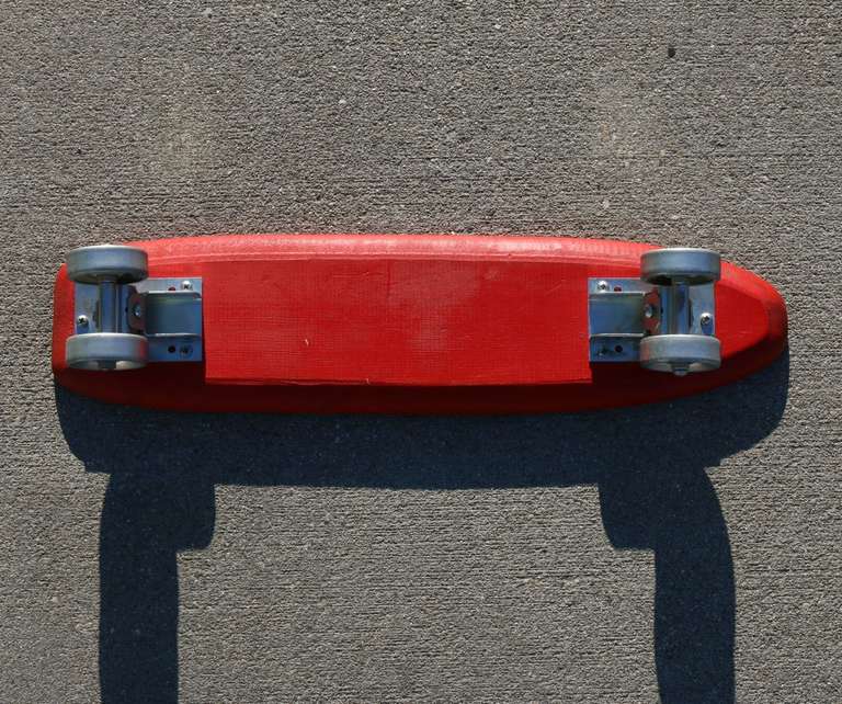 American 1960's Duro Red Devil 101 Skateboard with Metal Wheels