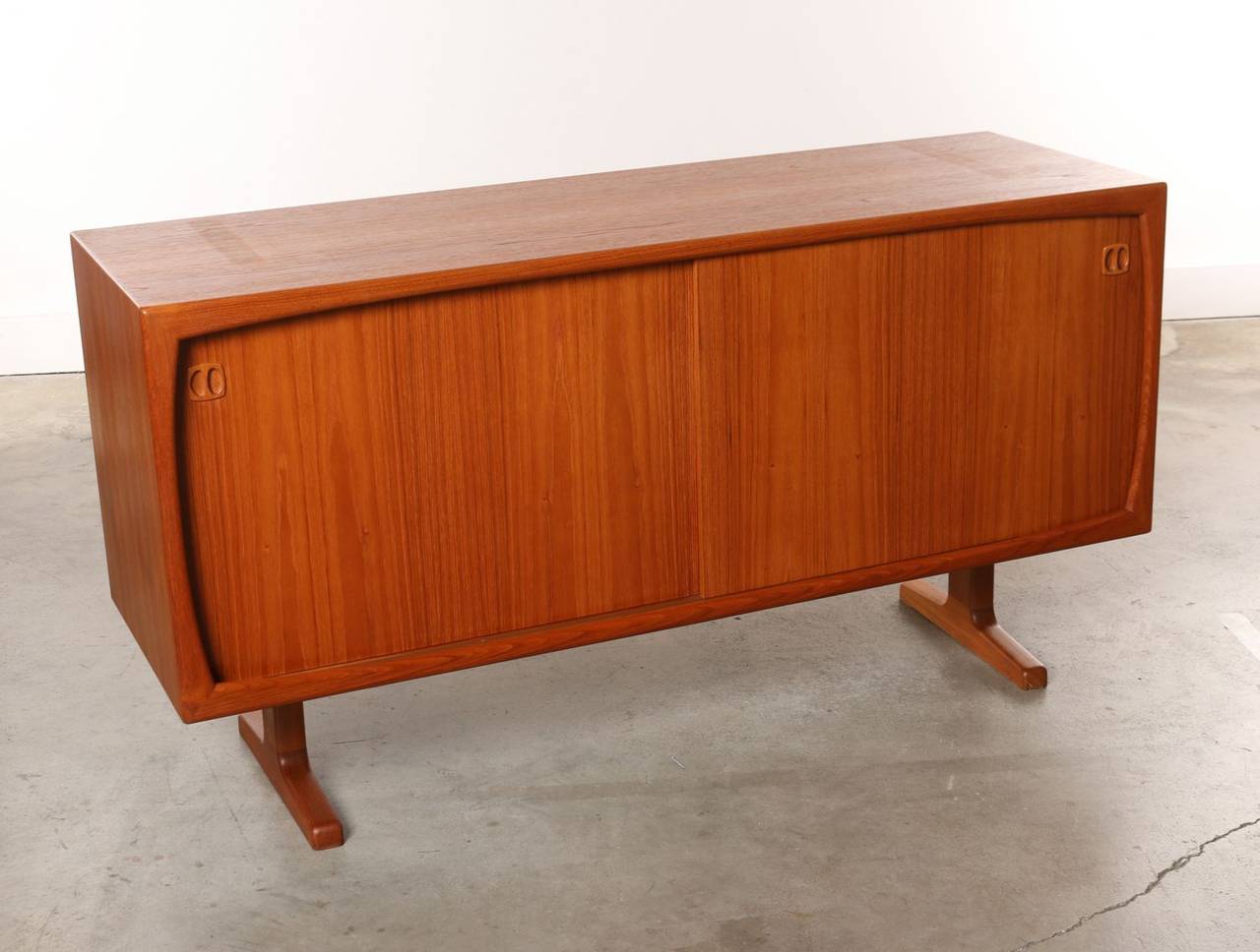 Scandinavian Design Teak Credenza with Hutch, Denmark 1