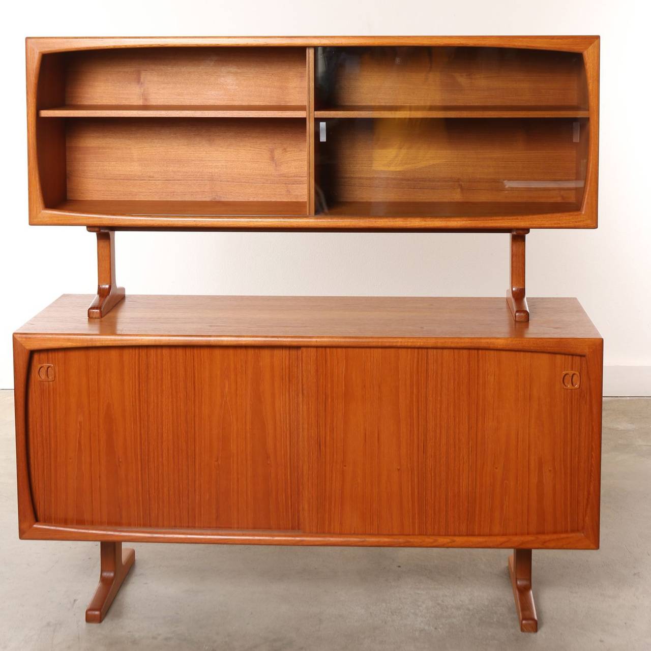 Scandinavian Modern Scandinavian Design Teak Credenza with Hutch, Denmark