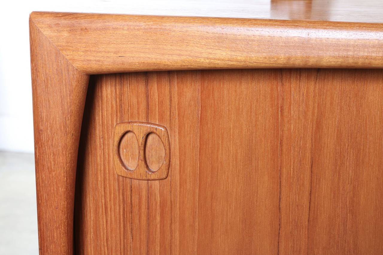 Mid-20th Century Scandinavian Design Teak Credenza with Hutch, Denmark