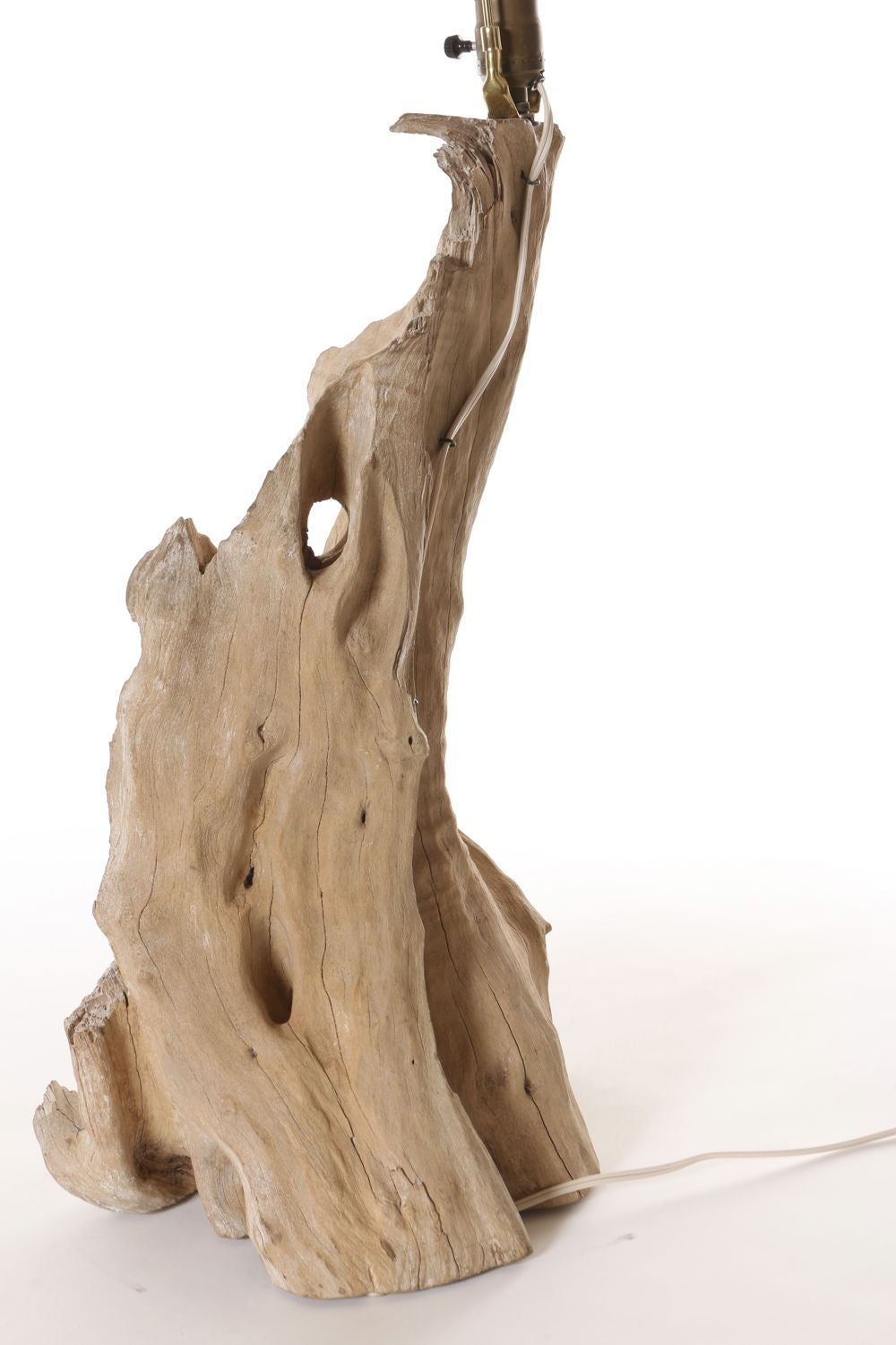 Mid-Century Modern Sculpted by the Wind, Pair of Bristlecone Pine Tree Wooden Lamps