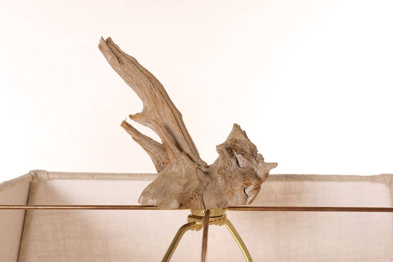 Mid-20th Century Sculpted by the Wind, Pair of Bristlecone Pine Tree Wooden Lamps