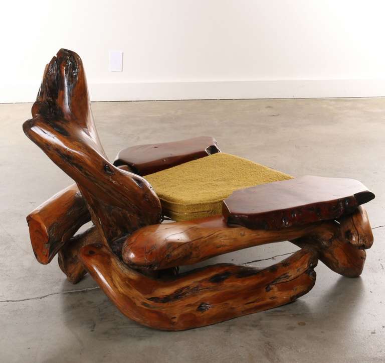 burl wood chair