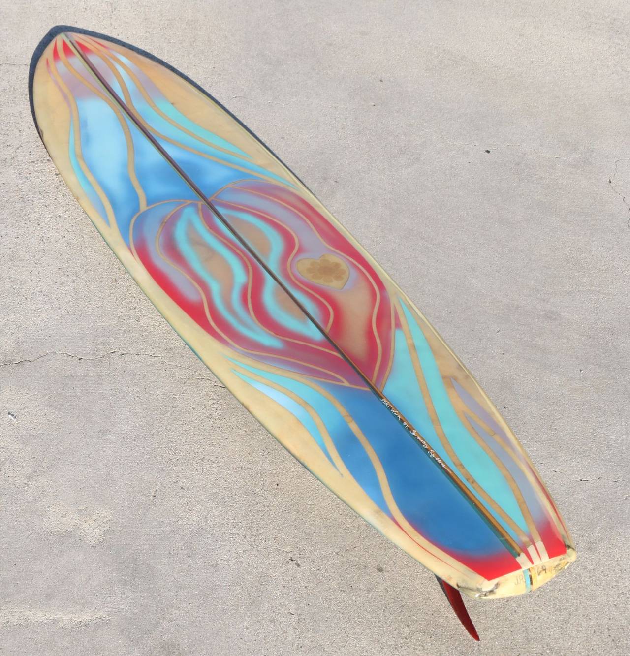 Skip Engblom Surfboard, Two-Sided Art by the Dogtown Z-Boys, Zephyr Founder In Good Condition For Sale In Los Angeles, CA