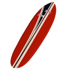 Super Rare Dewey Weber Double Logo 'PIG' Surfboard, 1950s